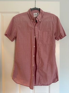 Bonobos Short-Sleeve Button-Down Shirt in Light Red